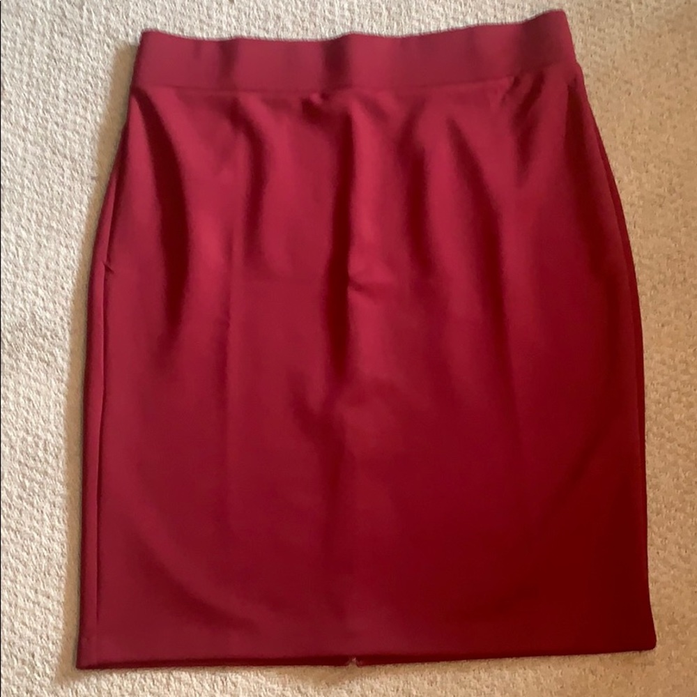 Burgundy Eloquii pencil skirt Size 22